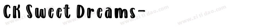 CK Sweet Dreams字体转换